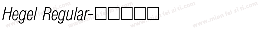 Hegel Regular字体转换